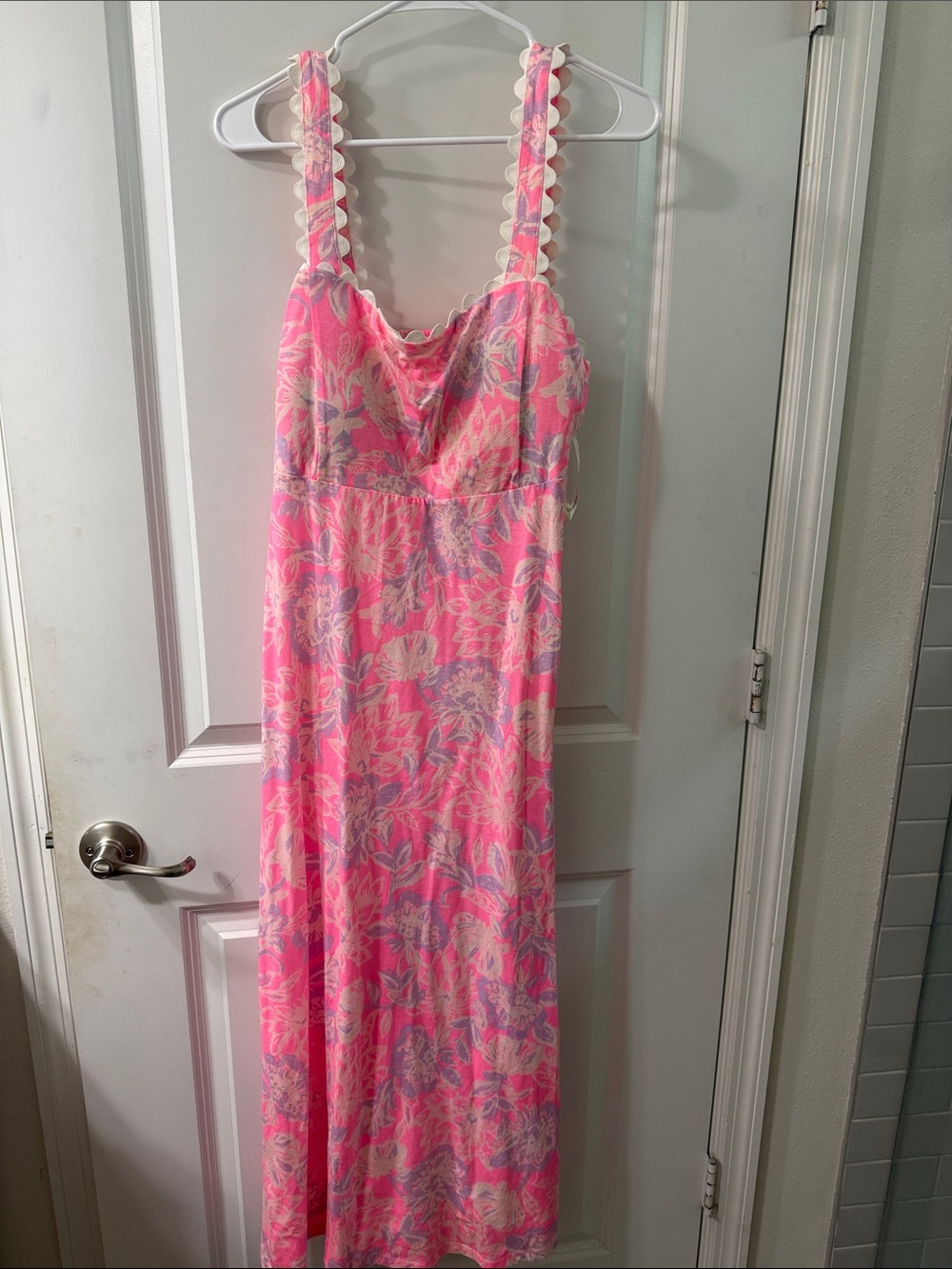 Lilly Pulitzer Women’s Pink and Purple maxi dress size large